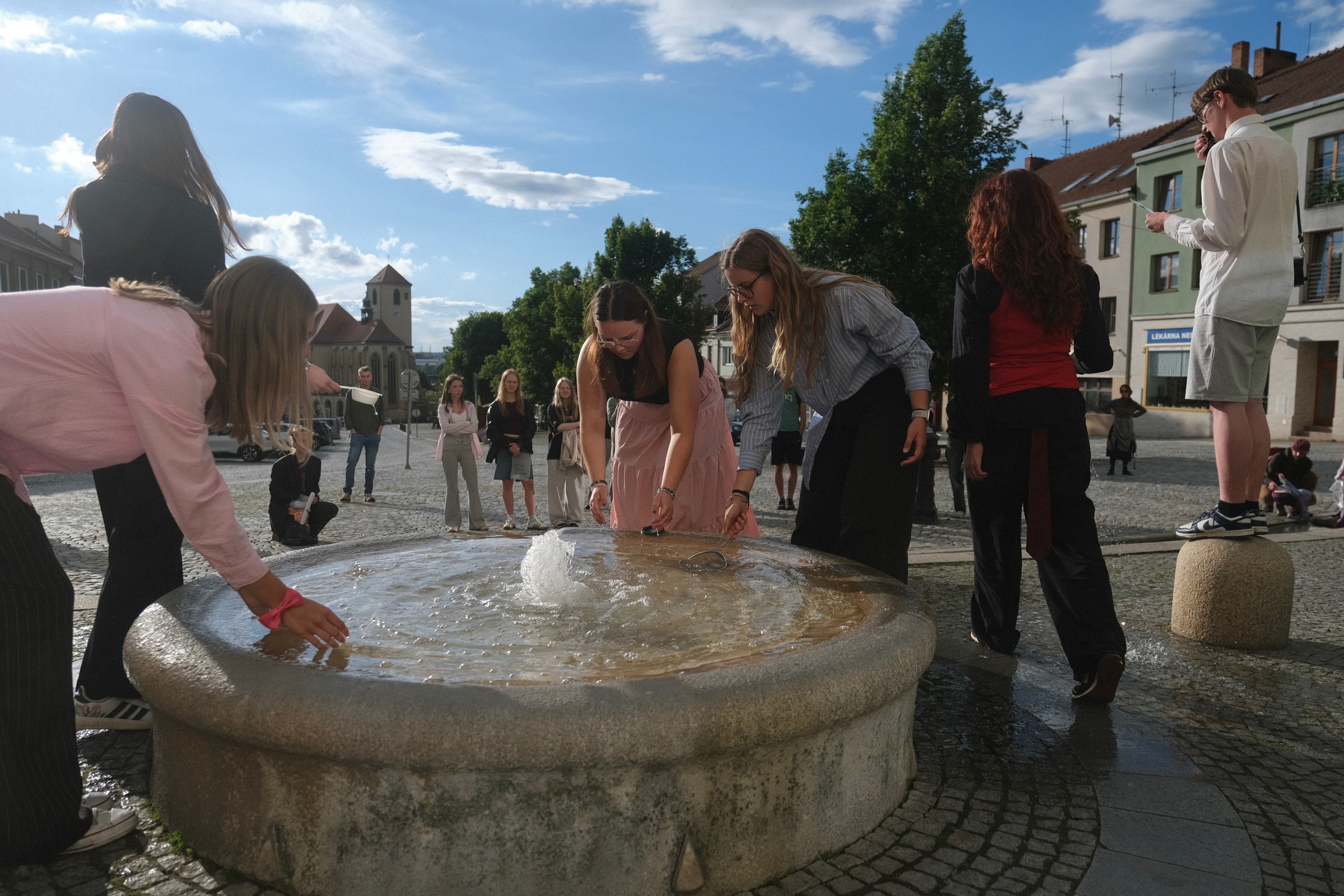 Performance a projev na boskovickém náměstí