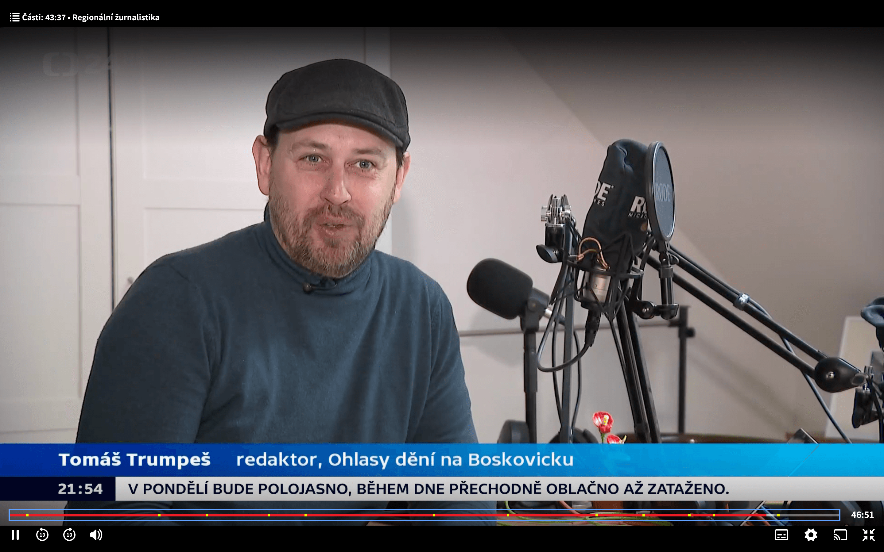Pořad České televize Newsroom o lokální žurnalistice
